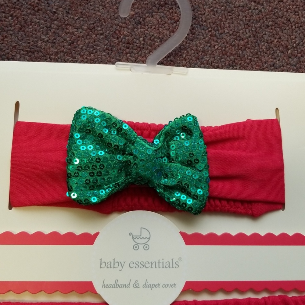 Infants diaper cover and headband size 0-6months - Picture 3 of 8